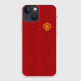 Чехол для iPhone 13 mini с принтом Manchester United Creative 1 в Белгороде,  |  | emirates | fc | manchester united | абстракция | геометрия | зож | клуб | линии | манчестер юнайтед | модные | мяч | россии | спорт | спортивные | стиль | тренды | футбол | футбольный клуб | экстрим | эмблема