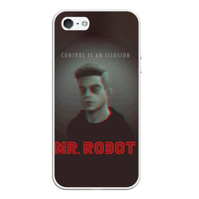 Чехол для iPhone 5/5S матовый с принтом Mr Robot в Белгороде, Силикон | Область печати: задняя сторона чехла, без боковых панелей | mister robot | mr robot | rami malek | мистер робот | рами малек