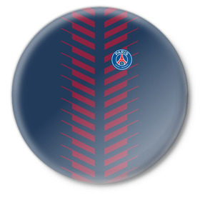 Значок с принтом PSG 2018 Creative в Белгороде,  металл | круглая форма, металлическая застежка в виде булавки | fc | fly emirates | paris | psg | лого | париж | псж | спорт | спортивные | фк | футбольный клуб