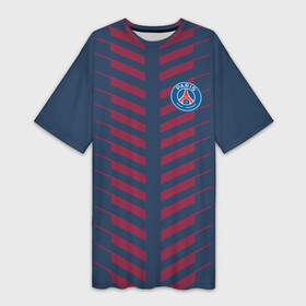 Платье-футболка 3D с принтом PSG LOGO ORIGINAL UNIFORM | ПСЖ ФОРМА в Белгороде,  |  | Тематика изображения на принте: fc | fly emirates | paris | psg | лого | париж | псж | спорт | спортивные | фк | футбольный клуб