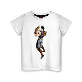 Детская футболка хлопок с принтом Джонатан Джостар в Белгороде, 100% хлопок | круглый вырез горловины, полуприлегающий силуэт, длина до линии бедер | anime | jojo | jojos bizarre adventure | аниме | джонатан джостар