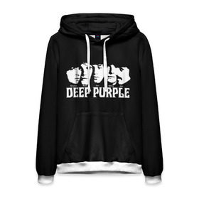 Мужская толстовка 3D с принтом Deep Purple в Белгороде, 100% полиэстер | двухслойный капюшон со шнурком для регулировки, мягкие манжеты на рукавах и по низу толстовки, спереди карман-кенгуру с мягким внутренним слоем. | Тематика изображения на принте: album | british | deep purple | england | heavy metal | rock group | альбом | англия | британская | рок группа | хеви металл