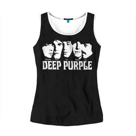 Женская майка 3D с принтом Deep Purple в Белгороде, 100% полиэстер | круглая горловина, прямой силуэт, длина до линии бедра | album | british | deep purple | england | heavy metal | rock group | альбом | англия | британская | рок группа | хеви металл