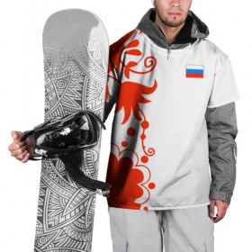 Накидка на куртку 3D с принтом Russia - White Collection 2018 в Белгороде, 100% полиэстер |  | Тематика изображения на принте: 0x000000123 | black collection | russia | россия