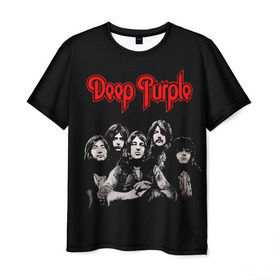 Мужская футболка 3D с принтом Deep Purple в Белгороде, 100% полиэфир | прямой крой, круглый вырез горловины, длина до линии бедер | album | british | deep purple | england | heavy metal | rock group | альбом | англия | британская | рок группа | хеви металл