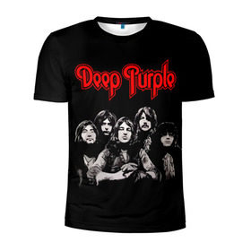 Мужская футболка 3D спортивная с принтом Deep Purple в Белгороде, 100% полиэстер с улучшенными характеристиками | приталенный силуэт, круглая горловина, широкие плечи, сужается к линии бедра | Тематика изображения на принте: album | british | deep purple | england | heavy metal | rock group | альбом | англия | британская | рок группа | хеви металл