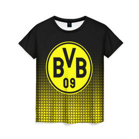 Женская футболка 3D с принтом FC Borussia 2018 Original #1 в Белгороде, 100% полиэфир ( синтетическое хлопкоподобное полотно) | прямой крой, круглый вырез горловины, длина до линии бедер | боруссия | дортмунд
