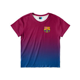 Детская футболка 3D с принтом FC Barcelona #12 в Белгороде, 100% гипоаллергенный полиэфир | прямой крой, круглый вырез горловины, длина до линии бедер, чуть спущенное плечо, ткань немного тянется | Тематика изображения на принте: fc | fc barcelona | fcb | барселона | спорт | спортивные | футбол | футбольный клуб