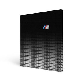 Холст квадратный с принтом BMW 2018 Black and White III в Белгороде, 100% ПВХ |  | bmw | автомобильные | бмв