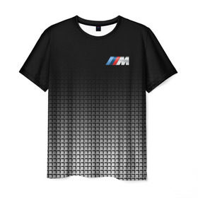 Мужская футболка 3D с принтом BMW 2018 Black and White III в Белгороде, 100% полиэфир | прямой крой, круглый вырез горловины, длина до линии бедер | Тематика изображения на принте: bmw | автомобильные | бмв