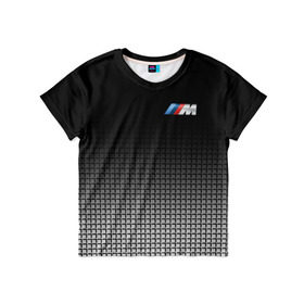 Детская футболка 3D с принтом BMW 2018 Black and White III в Белгороде, 100% гипоаллергенный полиэфир | прямой крой, круглый вырез горловины, длина до линии бедер, чуть спущенное плечо, ткань немного тянется | Тематика изображения на принте: bmw | автомобильные | бмв