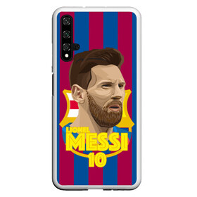 Чехол для Honor 20 с принтом Lionel Messi Barcelona в Белгороде, Силикон | Область печати: задняя сторона чехла, без боковых панелей | barca | barcelona | barsa | barselona | kit | leo | mesi | messi | барса | барселона | лео | лионель | меси | месси