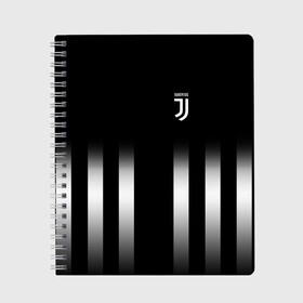 Тетрадь с принтом Juventus 2018 Line в Белгороде, 100% бумага | 48 листов, плотность листов — 60 г/м2, плотность картонной обложки — 250 г/м2. Листы скреплены сбоку удобной пружинной спиралью. Уголки страниц и обложки скругленные. Цвет линий — светло-серый
 | Тематика изображения на принте: fc | juventus | спорт | фк | футбол | ювентус