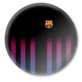 Значок с принтом FC Barcelona Color Line в Белгороде,  металл | круглая форма, металлическая застежка в виде булавки | fc barcelona | fcb | барселона | спорт | спортивные | фк | футбол