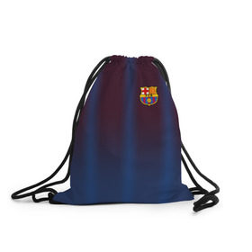 Рюкзак-мешок 3D с принтом FC Barcelona Gradient в Белгороде, 100% полиэстер | плотность ткани — 200 г/м2, размер — 35 х 45 см; лямки — толстые шнурки, застежка на шнуровке, без карманов и подкладки | fc | fc barcelona | fcb | барселона | спорт | спортивные | фк | футбол