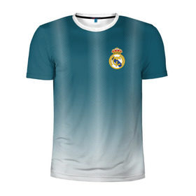 Мужская футболка 3D спортивная с принтом Real Madrid 2018 Gradient в Белгороде, 100% полиэстер с улучшенными характеристиками | приталенный силуэт, круглая горловина, широкие плечи, сужается к линии бедра | 