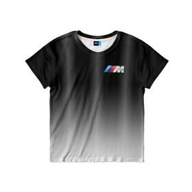 Детская футболка 3D с принтом BMW 2018 Black Gradient в Белгороде, 100% гипоаллергенный полиэфир | прямой крой, круглый вырез горловины, длина до линии бедер, чуть спущенное плечо, ткань немного тянется | Тематика изображения на принте: bmw | автомобильные | бмв | машины