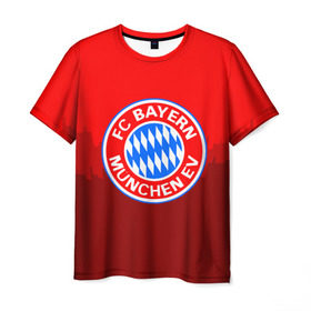 Мужская футболка 3D с принтом FC Bayern 2018 Paints в Белгороде, 100% полиэфир | прямой крой, круглый вырез горловины, длина до линии бедер | Тематика изображения на принте: bayern | fc | бавария | спорт | спортивные | фк | футбол