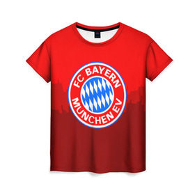 Женская футболка 3D с принтом FC Bayern 2018 Paints в Белгороде, 100% полиэфир ( синтетическое хлопкоподобное полотно) | прямой крой, круглый вырез горловины, длина до линии бедер | bayern | fc | бавария | спорт | спортивные | фк | футбол