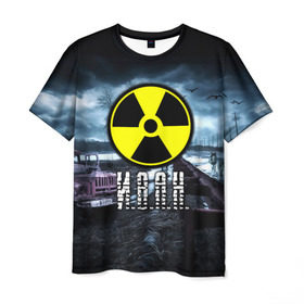 Мужская футболка 3D с принтом S.T.A.L.K.E.R. - И.В.А.Н. в Белгороде, 100% полиэфир | прямой крой, круглый вырез горловины, длина до линии бедер | stalker | ванька | ваня | иван | имя | припять | радиация | сталкер | чернобыль