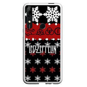 Чехол для Honor P Smart Z с принтом Праздничный Led Zeppelin в Белгороде, Силикон | Область печати: задняя сторона чехла, без боковых панелей | led zeppelin | блюз | группа | джимми пейдж | джон генри бонэм | джон пол джонс | знак | красный | лед зепелен | лед зеппелин | метал | надпись | новогодний | новый год | праздник | роберт плант | рождество