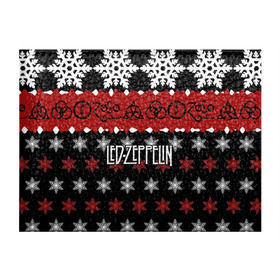 Обложка для студенческого билета с принтом Праздничный Led Zeppelin в Белгороде, натуральная кожа | Размер: 11*8 см; Печать на всей внешней стороне | led zeppelin | блюз | группа | джимми пейдж | джон генри бонэм | джон пол джонс | знак | красный | лед зепелен | лед зеппелин | метал | надпись | новогодний | новый год | праздник | роберт плант | рождество