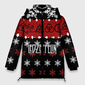 Женская зимняя куртка 3D с принтом Праздничный Led Zeppelin в Белгороде, верх — 100% полиэстер; подкладка — 100% полиэстер; утеплитель — 100% полиэстер | длина ниже бедра, силуэт Оверсайз. Есть воротник-стойка, отстегивающийся капюшон и ветрозащитная планка. 

Боковые карманы с листочкой на кнопках и внутренний карман на молнии | led zeppelin | блюз | группа | джимми пейдж | джон генри бонэм | джон пол джонс | знак | красный | лед зепелен | лед зеппелин | метал | надпись | новогодний | новый год | праздник | роберт плант | рождество
