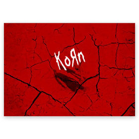 Поздравительная открытка с принтом Korn в Белгороде, 100% бумага | плотность бумаги 280 г/м2, матовая, на обратной стороне линовка и место для марки
 | Тематика изображения на принте: korn | koяn | альтернативный | арвизу | гранж | грув | группа | дэвис | корн | коян | лузье | манки | метал | музыка | нюметал | панк | песни | рок | уэлч | филди | филипп | хэд | шаффер