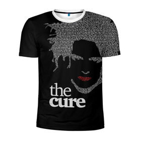 Мужская футболка 3D спортивная с принтом The Cure в Белгороде, 100% полиэстер с улучшенными характеристиками | приталенный силуэт, круглая горловина, широкие плечи, сужается к линии бедра | robert smith | rock band | the cure | uk | британия | роберт смит | рок группа
