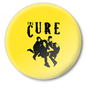 Значок с принтом The Cure в Белгороде,  металл | круглая форма, металлическая застежка в виде булавки | robert smith | rock band | the cure | uk | британия | роберт смит | рок группа