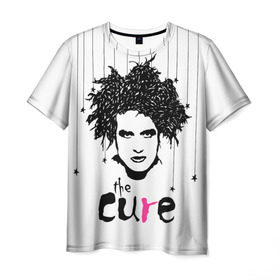 Мужская футболка 3D с принтом The Cure в Белгороде, 100% полиэфир | прямой крой, круглый вырез горловины, длина до линии бедер | robert smith | rock band | the cure | uk | британия | роберт смит | рок группа