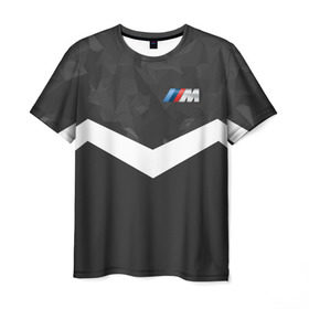 Мужская футболка 3D с принтом BMW Militayry Sport II в Белгороде, 100% полиэфир | прямой крой, круглый вырез горловины, длина до линии бедер | 