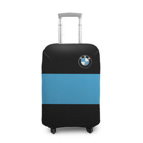 Чехол для чемодана 3D с принтом BMW 2018 Blue Line в Белгороде, 86% полиэфир, 14% спандекс | двустороннее нанесение принта, прорези для ручек и колес | bmw | автомобильные | бмв | машины