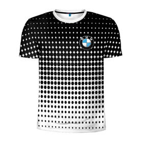 Мужская футболка 3D спортивная с принтом BMW 2018 Black and White IV в Белгороде, 100% полиэстер с улучшенными характеристиками | приталенный силуэт, круглая горловина, широкие плечи, сужается к линии бедра | bmw | автомобильные | бмв | машины