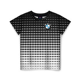 Детская футболка 3D с принтом BMW 2018 Black and White IV в Белгороде, 100% гипоаллергенный полиэфир | прямой крой, круглый вырез горловины, длина до линии бедер, чуть спущенное плечо, ткань немного тянется | Тематика изображения на принте: bmw | автомобильные | бмв | машины
