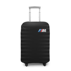 Чехол для чемодана 3D с принтом BMW M BLACK & GREY в Белгороде, 86% полиэфир, 14% спандекс | двустороннее нанесение принта, прорези для ручек и колес | bmw | автомобильные | бмв | машины