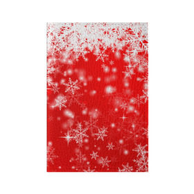 Обложка для паспорта матовая кожа с принтом Новогоднее чудо 1 в Белгороде, натуральная матовая кожа | размер 19,3 х 13,7 см; прозрачные пластиковые крепления | новый год | снег | снежинки