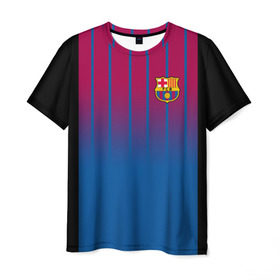 Мужская футболка 3D с принтом FC Barcelona 2018 в Белгороде, 100% полиэфир | прямой крой, круглый вырез горловины, длина до линии бедер | Тематика изображения на принте: fc | fc barcelona | fcb | барселона | спорт | спортивные | футбол | футбольный клуб