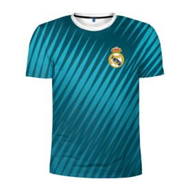 Мужская футболка 3D спортивная с принтом Real Madrid 2018 Sportwear в Белгороде, 100% полиэстер с улучшенными характеристиками | приталенный силуэт, круглая горловина, широкие плечи, сужается к линии бедра | Тематика изображения на принте: 