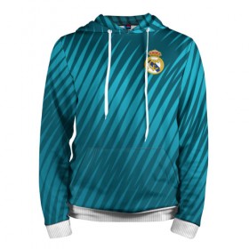 Мужская толстовка 3D с принтом Real Madrid 2018 Sportwear в Белгороде, 100% полиэстер | двухслойный капюшон со шнурком для регулировки, мягкие манжеты на рукавах и по низу толстовки, спереди карман-кенгуру с мягким внутренним слоем. | Тематика изображения на принте: 