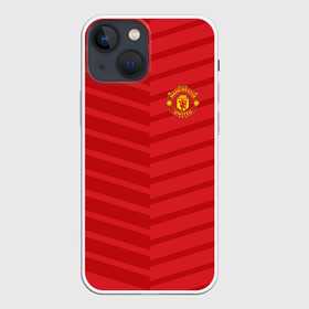 Чехол для iPhone 13 mini с принтом Manchester United 2018 Reverse в Белгороде,  |  | emirates | fc | manchester united | геометрия | манчестер юнайтед | спорт | футбол | футбольный клуб | эмблема