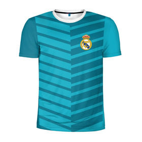 Мужская футболка 3D спортивная с принтом Real Madrid 2018 Reverse в Белгороде, 100% полиэстер с улучшенными характеристиками | приталенный силуэт, круглая горловина, широкие плечи, сужается к линии бедра | Тематика изображения на принте: emirates | fc | real madrid | геометрия | реал мадрид | спорт | футбол | футбольный клуб | эмблема