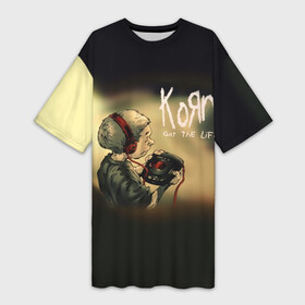 Платье-футболка 3D с принтом Korn, got the life в Белгороде,  |  | korn | koяn | авто | альтернативный | арвизу | гранж | грув | группа | дэвис | корн | коян | лузье | манки | метал | музыка | нюметал | панк | песни | рок | уэлч | филди | филипп | хэд | шаффер