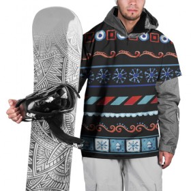 Накидка на куртку 3D с принтом Новогодняя текстура в Белгороде, 100% полиэстер |  | Тематика изображения на принте: елка | новый год | снег | снежинки | узор