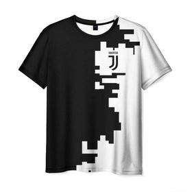 Мужская футболка 3D с принтом Juventus 2018 Geometry Sport в Белгороде, 100% полиэфир | прямой крой, круглый вырез горловины, длина до линии бедер | 