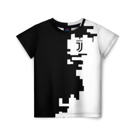 Детская футболка 3D с принтом Juventus 2018 Geometry Sport в Белгороде, 100% гипоаллергенный полиэфир | прямой крой, круглый вырез горловины, длина до линии бедер, чуть спущенное плечо, ткань немного тянется | 