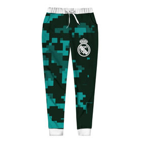 Женские брюки 3D с принтом Real Madrid 18 Military Sport в Белгороде, полиэстер 100% | прямой крой, два кармана без застежек по бокам, с мягкой трикотажной резинкой на поясе и по низу штанин. В поясе для дополнительного комфорта — широкие завязки | 