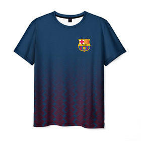 Мужская футболка 3D с принтом FC Barca 2018 Creative uniform в Белгороде, 100% полиэфир | прямой крой, круглый вырез горловины, длина до линии бедер | fc | fc barcelona | fcb | барселона | спорт | спортивные | фк | футбол
