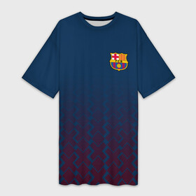 Платье-футболка 3D с принтом FC Barca 2018 Creative uniform в Белгороде,  |  | fc | fc barcelona | fcb | барселона | спорт | спортивные | фк | футбол