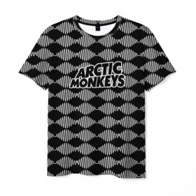 Мужская футболка 3D с принтом Arctic Monkeys в Белгороде, 100% полиэфир | прямой крой, круглый вырез горловины, длина до линии бедер | 